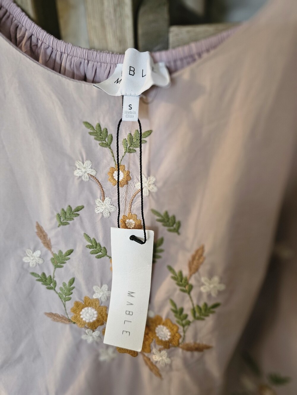 MABLE Wildflower Embroidered Babydoll Dress NWT Size S - Picture 7 of 9